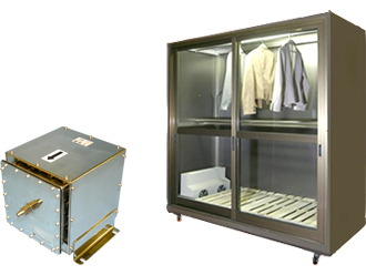 オリジナル製品・オゾン分解装置と業務用乾燥機のイメージイラスト